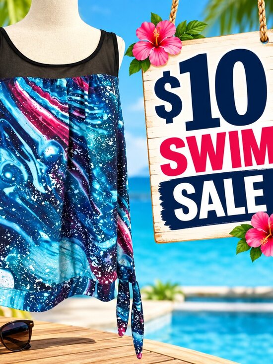 Unbranded Other - Women's Blouson Tankini Top 2X